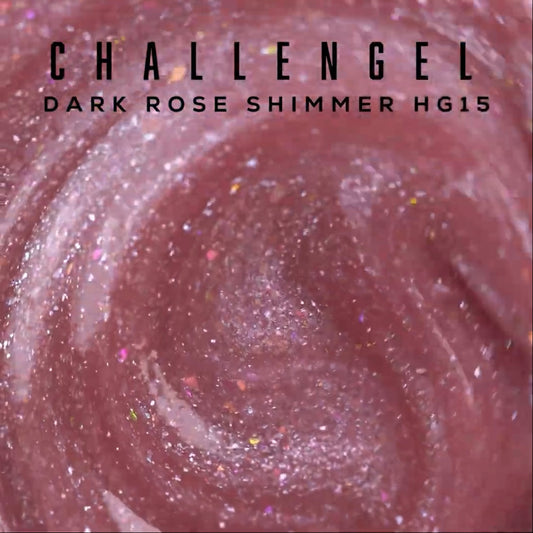 Builder Gel Challengel 15 – Shimmer Dark Rose – MakeAR™