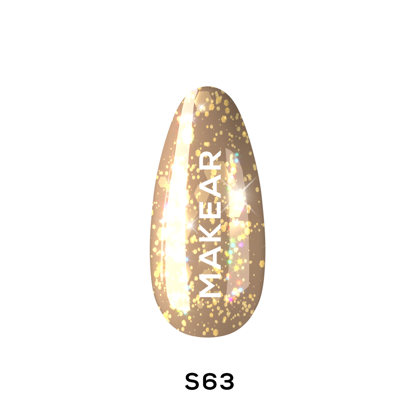 Gel Polish S63 - Gold Star - X Mass - 8ml - MakeAR™