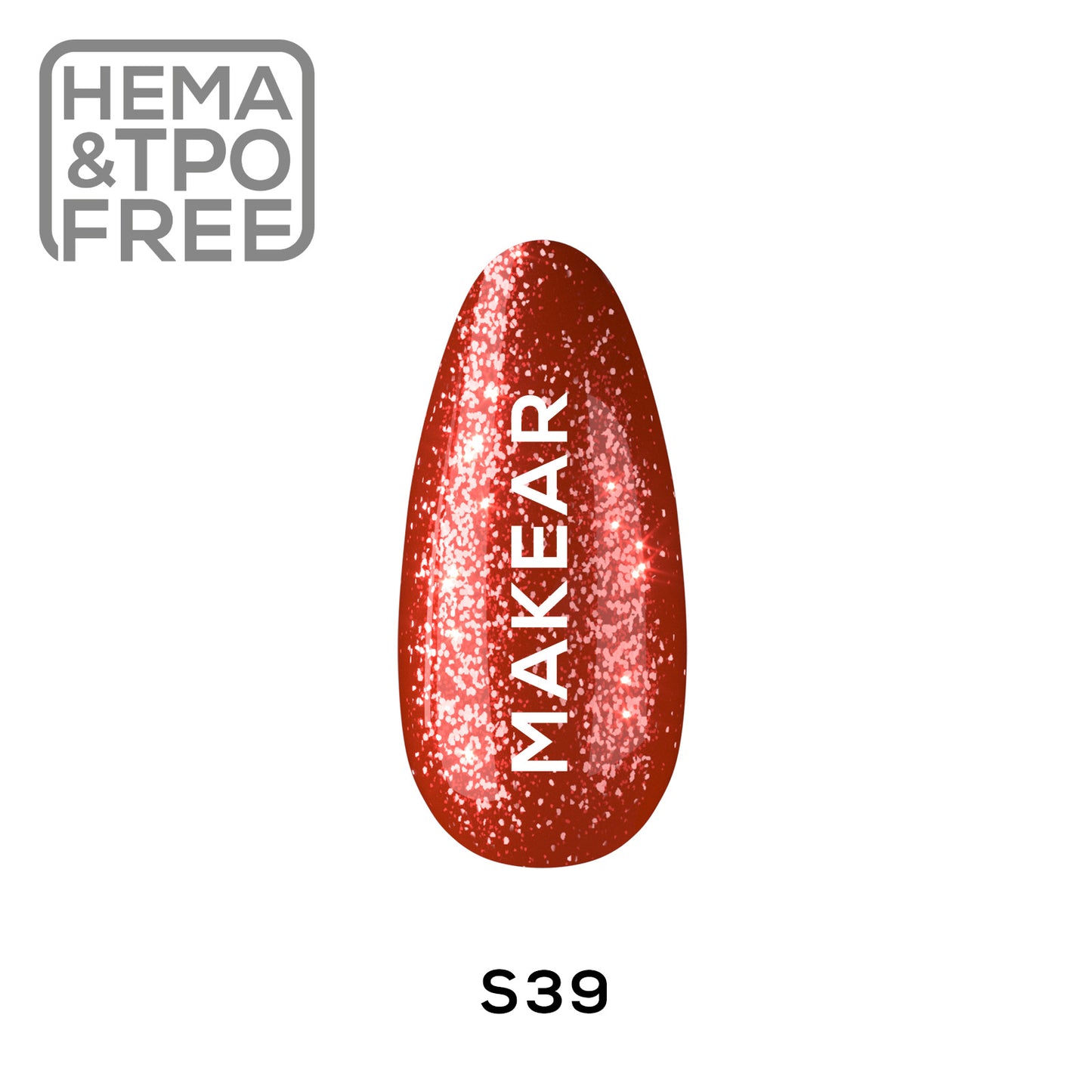 Gel Polish S39 - Kiss Me - Bling Me Up - 8ml - MakeAR™