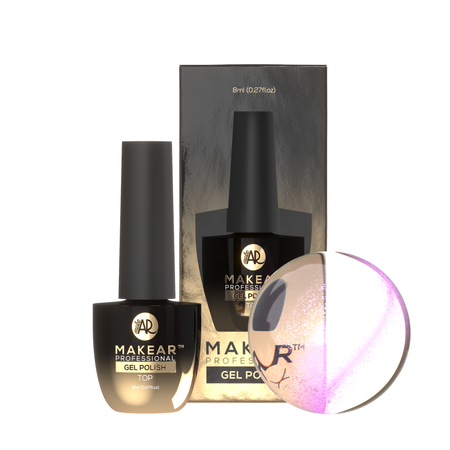 Top No Wipe Cat Eye Pink - 8ml - MakeAR™