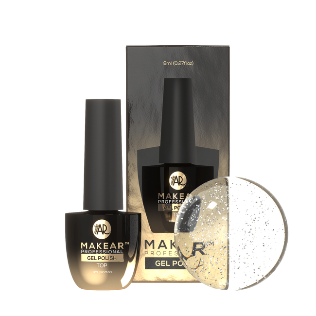 Top No Wipe Cat Eye Silver - 8ml - MakeAR™