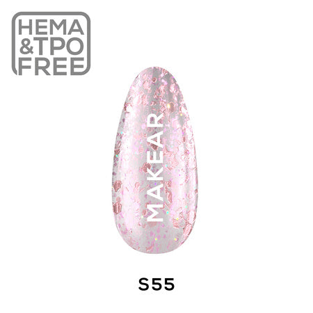 Gel Polish S55 - Pink Aurora - Stellar - 8ml - MakeAR™